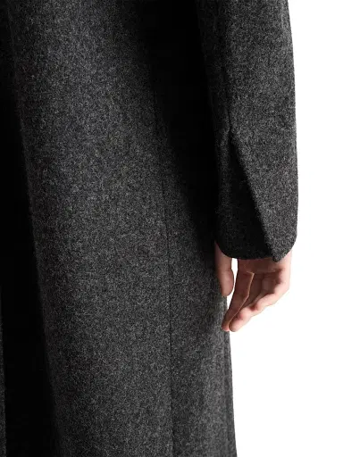 Prada Women's Shetland Wool Coat with Jewel Buttons - Grey | Thumbnail 6 Prada Women's Shetland Wool Coat with Jewel Buttons - Grey | Thumbnail 6