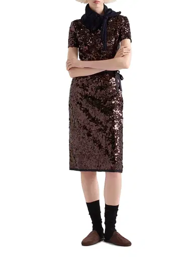 Prada Women's Embroidered Sequin Skirt - Purple | Thumbnail 5 Prada Women's Embroidered Sequin Skirt - Purple | Thumbnail 5