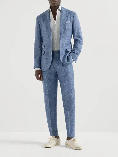 Brunello Cucinelli Men's Silk and Cotton Jersey Shirt with Spread Collar - Pearl Grey | Thumbnail 6 Brunello Cucinelli Men's Silk and Cotton Jersey Shirt with Spread Collar - Pearl Grey | Thumbnail 6