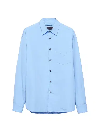 Prada Men's Cotton Shirt - Sky Blue | Thumbnail 1 Prada Men's Cotton Shirt - Sky Blue | Thumbnail 1