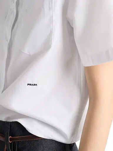 Prada Women's Poplin Shirt - White - Size 10 | Thumbnail 5 Prada Women's Poplin Shirt - White - Size 10 | Thumbnail 5