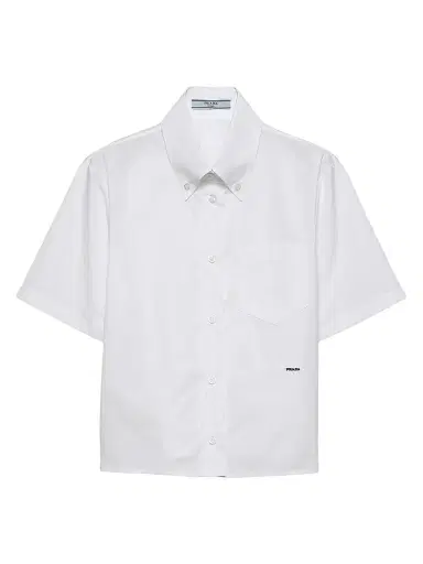Prada Women's Poplin Shirt - White - Size 10 | Thumbnail 1 Prada Women's Poplin Shirt - White - Size 10 | Thumbnail 1