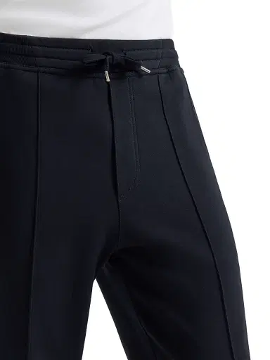 Brunello Cucinelli Men's Techno Cotton French Terry Trousers with Crête Detail - Black | Thumbnail 5 Brunello Cucinelli Men's Techno Cotton French Terry Trousers with Crête Detail - Black | Thumbnail 5