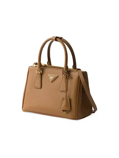 Prada Women's Small Galleria Saffiano Leather Top Handle Bag - Medium Brown | Thumbnail 4 Prada Women's Small Galleria Saffiano Leather Top Handle Bag - Medium Brown | Thumbnail 4