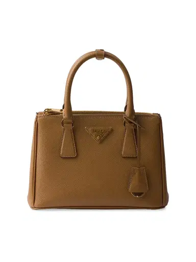 Prada Women's Small Galleria Saffiano Leather Top Handle Bag - Medium Brown | Thumbnail 1 Prada Women's Small Galleria Saffiano Leather Top Handle Bag - Medium Brown | Thumbnail 1