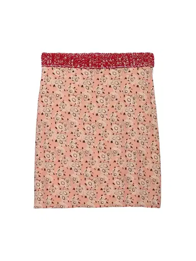 Prada Women's Floral Print Georgette Skirt - Pink | Thumbnail 1 Prada Women's Floral Print Georgette Skirt - Pink | Thumbnail 1