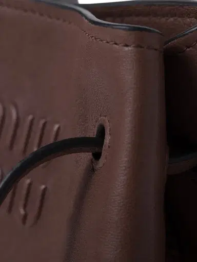 Miu Miu Women's Nappa Leather Mini Bucket Bag - Dark Brown | Thumbnail 5 Miu Miu Women's Nappa Leather Mini Bucket Bag - Dark Brown | Thumbnail 5