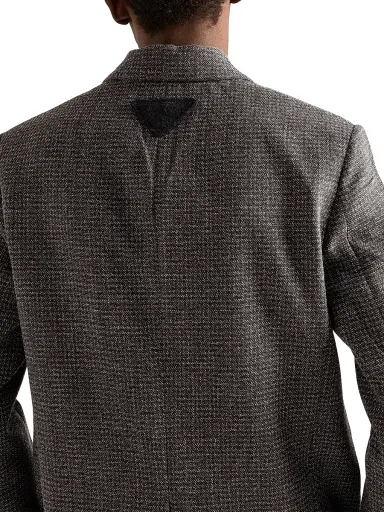 Prada Men's Single-Breasted Wool Jacket - Black | Thumbnail 4 Prada Men's Single-Breasted Wool Jacket - Black | Thumbnail 4