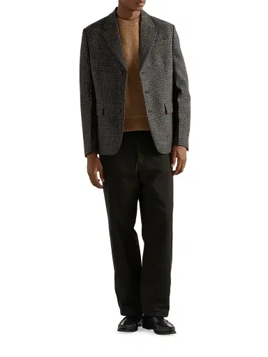 Prada Men's Single-Breasted Wool Jacket - Black | Thumbnail 6 Prada Men's Single-Breasted Wool Jacket - Black | Thumbnail 6