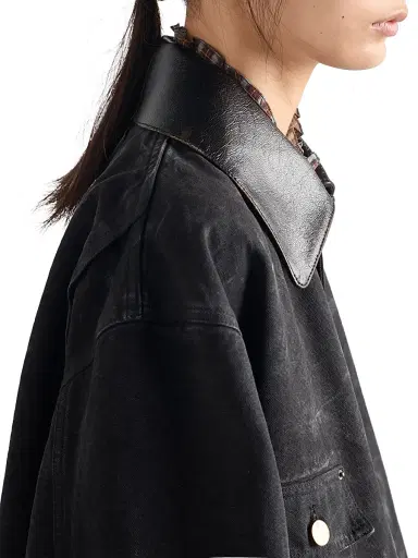 Prada Women's Canvas Blouson Jacket - Black - Size 12 | Thumbnail 4 Prada Women's Canvas Blouson Jacket - Black - Size 12 | Thumbnail 4