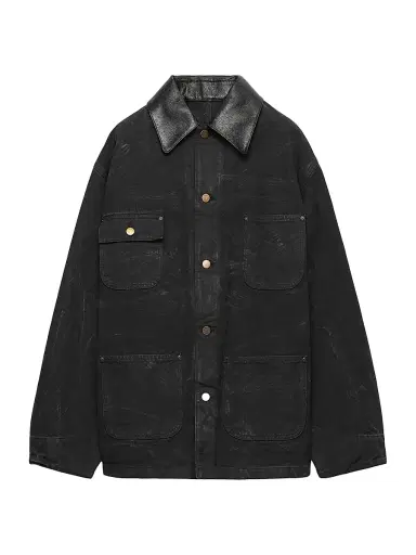 Prada Women's Canvas Blouson Jacket - Black - Size 12 | Thumbnail 1 Prada Women's Canvas Blouson Jacket - Black - Size 12 | Thumbnail 1