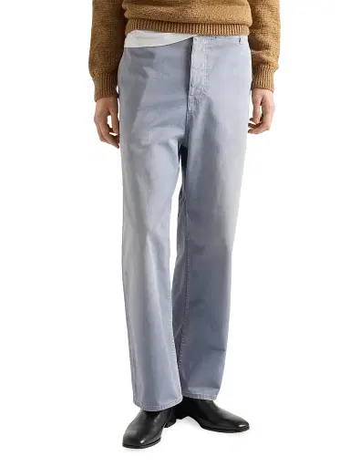 Prada Men's Washed Gabardine Jeans - Blue | Thumbnail 2 Prada Men's Washed Gabardine Jeans - Blue | Thumbnail 2