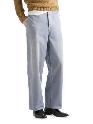 Prada Men's Washed Gabardine Jeans - Blue | Thumbnail 3 Prada Men's Washed Gabardine Jeans - Blue | Thumbnail 3