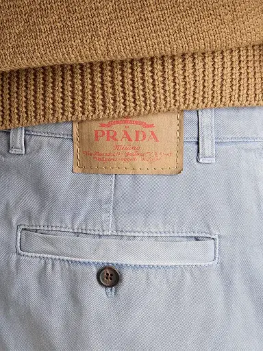 Prada Men's Washed Gabardine Jeans - Blue | Thumbnail 5 Prada Men's Washed Gabardine Jeans - Blue | Thumbnail 5