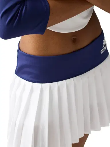 Miu Miu Women's New Balance X with Coco Gauff Stretch Technical Jersey Pleated Miniskirt - Blue - Size Small | Thumbnail 6 Miu Miu Women's New Balance X with Coco Gauff Stretch Technical Jersey Pleated Miniskirt - Blue - Size Small | Thumbnail 6