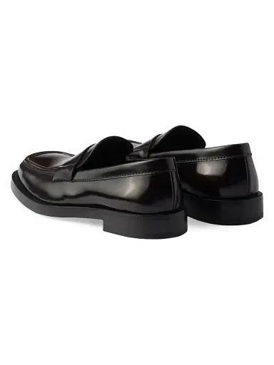 Prada Men's Brushed Leather Loafers - Brown | Thumbnail 3 Prada Men's Brushed Leather Loafers - Brown | Thumbnail 3