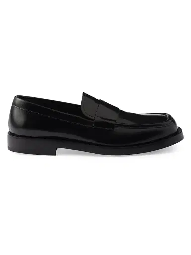Prada Men's Brushed Leather Loafers - Brown | Thumbnail 1 Prada Men's Brushed Leather Loafers - Brown | Thumbnail 1