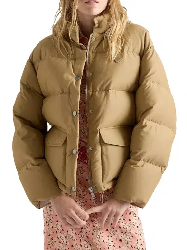 Prada Women's Medium Weight Technical Fabric Down Jacket | Thumbnail 2 Prada Women's Medium Weight Technical Fabric Down Jacket | Thumbnail 2