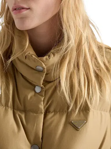 Prada Women's Medium Weight Technical Fabric Down Jacket | Thumbnail 4 Prada Women's Medium Weight Technical Fabric Down Jacket | Thumbnail 4