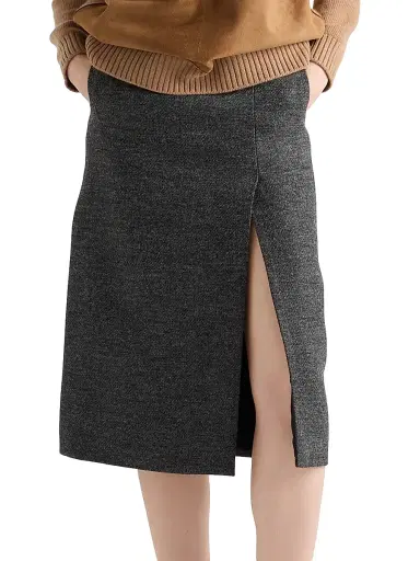 Prada Women's Rush Stitch Skirt - Grey | Thumbnail 2 Prada Women's Rush Stitch Skirt - Grey | Thumbnail 2