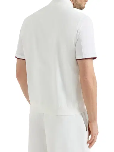 Brunello Cucinelli Men's Nylon Vest with Logo - White | Thumbnail 3 Brunello Cucinelli Men's Nylon Vest with Logo - White | Thumbnail 3