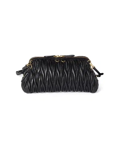 Miu Miu Women's Matelassé Nappa Leather Shoulder Bag - Black | Thumbnail 3 Miu Miu Women's Matelassé Nappa Leather Shoulder Bag - Black | Thumbnail 3