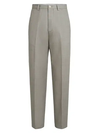 Brunello Cucinelli Men's Cotton and Linen Panama Trousers | Thumbnail 1 Brunello Cucinelli Men's Cotton and Linen Panama Trousers | Thumbnail 1