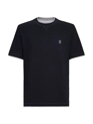 Brunello Cucinelli Men's Cotton Jersey Crew-Neck T-Shirt | Thumbnail 1 Brunello Cucinelli Men's Cotton Jersey Crew-Neck T-Shirt | Thumbnail 1