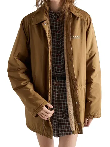 Prada Women's Lightweight Re-Nylon Blouson Jacket - Brown | Thumbnail 3 Prada Women's Lightweight Re-Nylon Blouson Jacket - Brown | Thumbnail 3