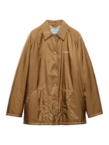 Prada Women's Lightweight Re-Nylon Blouson Jacket - Brown | Thumbnail 1 Prada Women's Lightweight Re-Nylon Blouson Jacket - Brown | Thumbnail 1