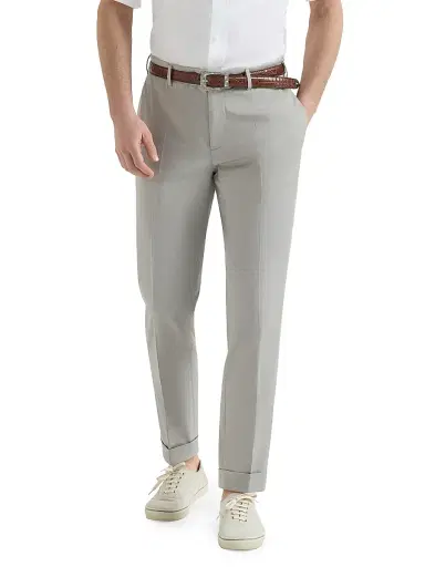 Brunello Cucinelli Men's Garment Dyed Italian Fit Trousers | Thumbnail 2 Brunello Cucinelli Men's Garment Dyed Italian Fit Trousers | Thumbnail 2