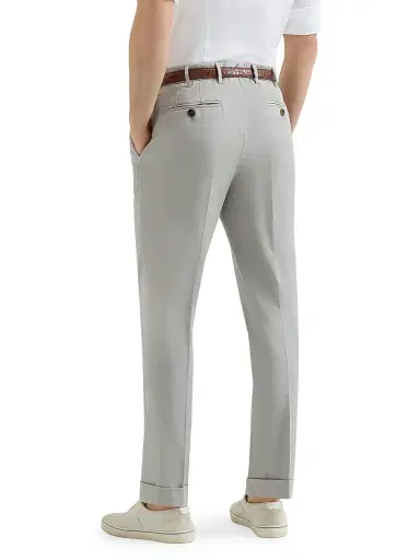 Brunello Cucinelli Men's Garment Dyed Italian Fit Trousers | Thumbnail 3 Brunello Cucinelli Men's Garment Dyed Italian Fit Trousers | Thumbnail 3