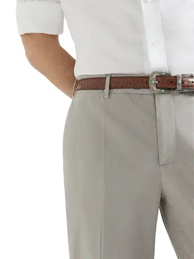 Brunello Cucinelli Men's Garment Dyed Italian Fit Trousers | Thumbnail 4 Brunello Cucinelli Men's Garment Dyed Italian Fit Trousers | Thumbnail 4