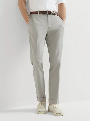 Brunello Cucinelli Men's Garment Dyed Italian Fit Trousers | Thumbnail 5 Brunello Cucinelli Men's Garment Dyed Italian Fit Trousers | Thumbnail 5