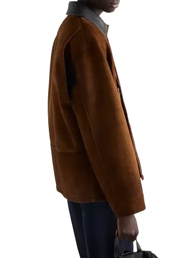 Prada Men's Suede Caban Jacket - Brown - Size 44 | Thumbnail 3 Prada Men's Suede Caban Jacket - Brown - Size 44 | Thumbnail 3