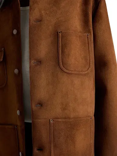 Prada Men's Suede Caban Jacket - Brown - Size 44 | Thumbnail 6 Prada Men's Suede Caban Jacket - Brown - Size 44 | Thumbnail 6