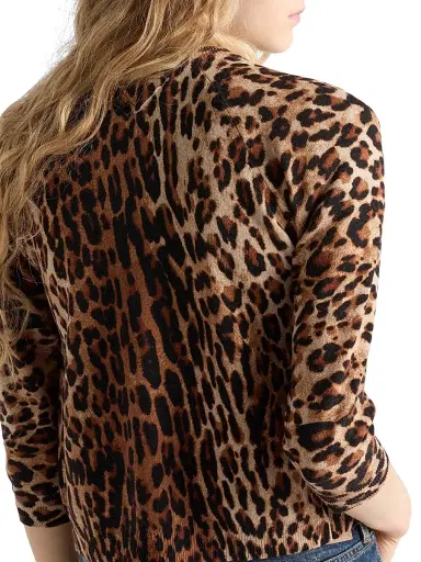 Prada Women's Printed Cashmere Cardigan - Brown Black - Size 4 | Thumbnail 5 Prada Women's Printed Cashmere Cardigan - Brown Black - Size 4 | Thumbnail 5
