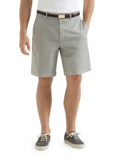 Brunello Cucinelli Men's Bermuda Shorts in American Pima Cotton Comfort Gabardine | Thumbnail 2 Brunello Cucinelli Men's Bermuda Shorts in American Pima Cotton Comfort Gabardine | Thumbnail 2