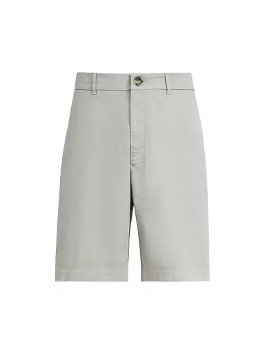 Brunello Cucinelli Men's Bermuda Shorts in American Pima Cotton Comfort Gabardine | Thumbnail 1 Brunello Cucinelli Men's Bermuda Shorts in American Pima Cotton Comfort Gabardine | Thumbnail 1