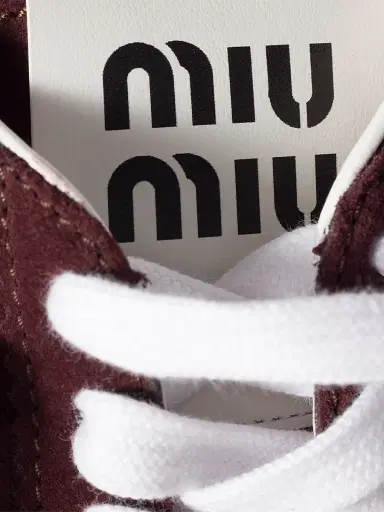 Miu Miu Women's Plume Suede Sneakers | Thumbnail 3 Miu Miu Women's Plume Suede Sneakers | Thumbnail 3