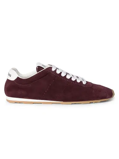 Miu Miu Women's Plume Suede Sneakers | Thumbnail 1 Miu Miu Women's Plume Suede Sneakers | Thumbnail 1