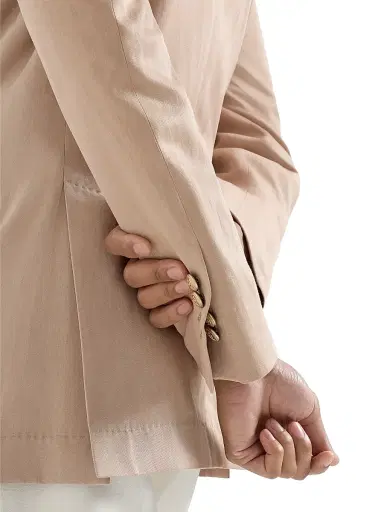 Brunello Cucinelli Men's Délavé Silk and Linen Gabardine Blazer - Tobacco | Thumbnail 5 Brunello Cucinelli Men's Délavé Silk and Linen Gabardine Blazer - Tobacco | Thumbnail 5
