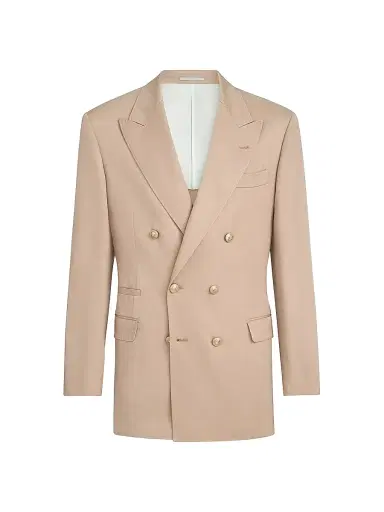 Brunello Cucinelli Men's Délavé Silk and Linen Gabardine Blazer - Tobacco | Thumbnail 1 Brunello Cucinelli Men's Délavé Silk and Linen Gabardine Blazer - Tobacco | Thumbnail 1