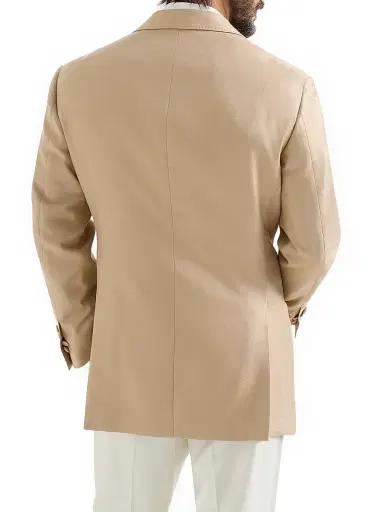 Brunello Cucinelli Men's Silk Diagonal One and a Half Breasted Tuxedo Jacket with Peak Lapels | Thumbnail 3 Brunello Cucinelli Men's Silk Diagonal One and a Half Breasted Tuxedo Jacket with Peak Lapels | Thumbnail 3