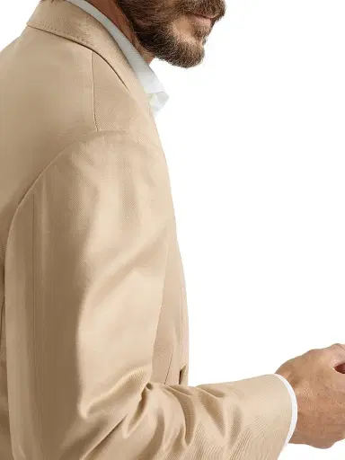 Brunello Cucinelli Men's Silk Diagonal One and a Half Breasted Tuxedo Jacket with Peak Lapels | Thumbnail 4 Brunello Cucinelli Men's Silk Diagonal One and a Half Breasted Tuxedo Jacket with Peak Lapels | Thumbnail 4