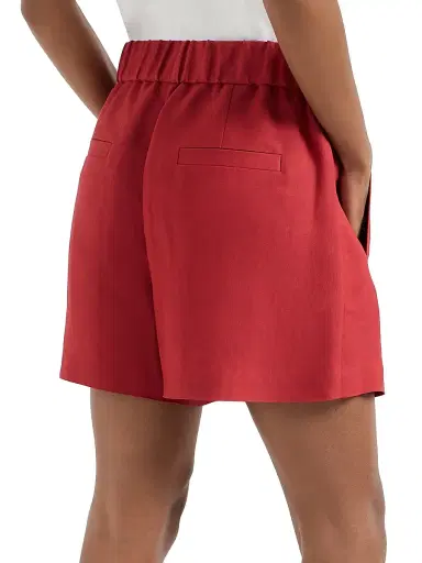 Brunello Cucinelli Women's Viscose and Linen Fluid Twill Baggy Shorts | Thumbnail 4 Brunello Cucinelli Women's Viscose and Linen Fluid Twill Baggy Shorts | Thumbnail 4