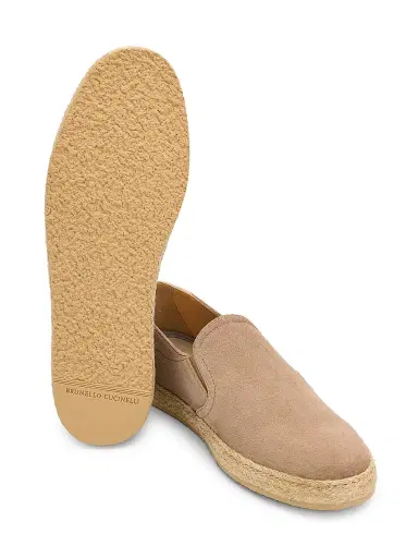Brunello Cucinelli Men's Suede Braided-Midsole Espadrilles | Thumbnail 6 Brunello Cucinelli Men's Suede Braided-Midsole Espadrilles | Thumbnail 6