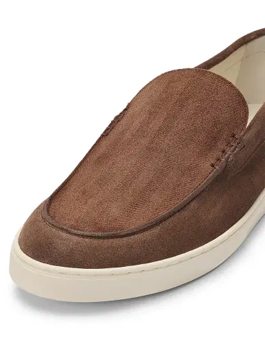 Brunello Cucinelli Men's Herringbone Suede Loafers | Thumbnail 5 Brunello Cucinelli Men's Herringbone Suede Loafers | Thumbnail 5