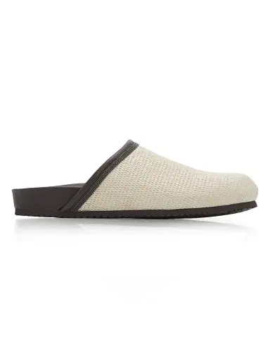 Brunello Cucinelli Women's Micro Raffia Slippers | Thumbnail 1 Brunello Cucinelli Women's Micro Raffia Slippers | Thumbnail 1