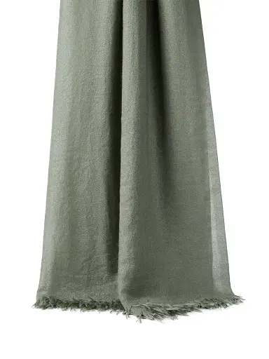Brunello Cucinelli Women's Cashmere and Silk Scarf - Green | Thumbnail 3 Brunello Cucinelli Women's Cashmere and Silk Scarf - Green | Thumbnail 3